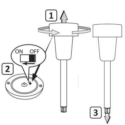 LED Solárna lampa STIK LED/1,2V 40 mAh IP44
