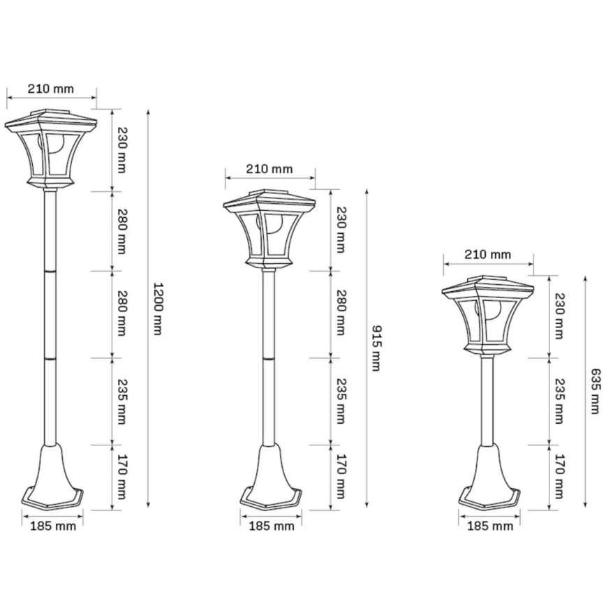 LED Solárna lampa TIRANA LED/1,6W/5V IP44