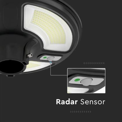 LED Solárna pouličná lampa so senzorom LED/10W/3,2V 6500K IP65 25000 mAh + diaľkové ovládanie