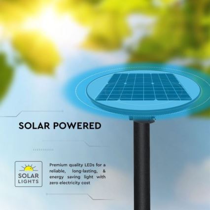LED Solárna pouličná lampa so senzorom LED/10W/3,2V IP65 4000K 15000 mAh + diaľkové ovládanie