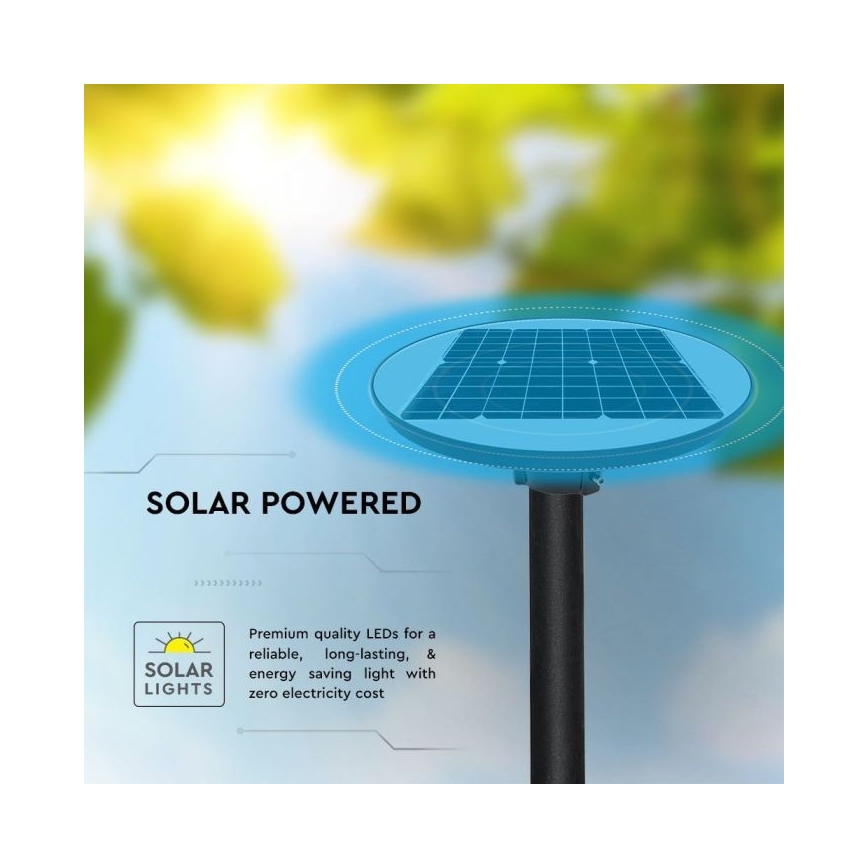 LED Solárna pouličná lampa so senzorom LED/10W/3,2V IP65 4000K 15000 mAh + diaľkové ovládanie