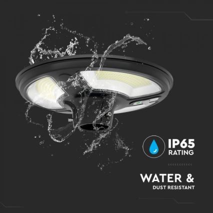LED Solárna pouličná lampa so senzorom LED/10W/3,2V IP65 4000K 15000 mAh + diaľkové ovládanie