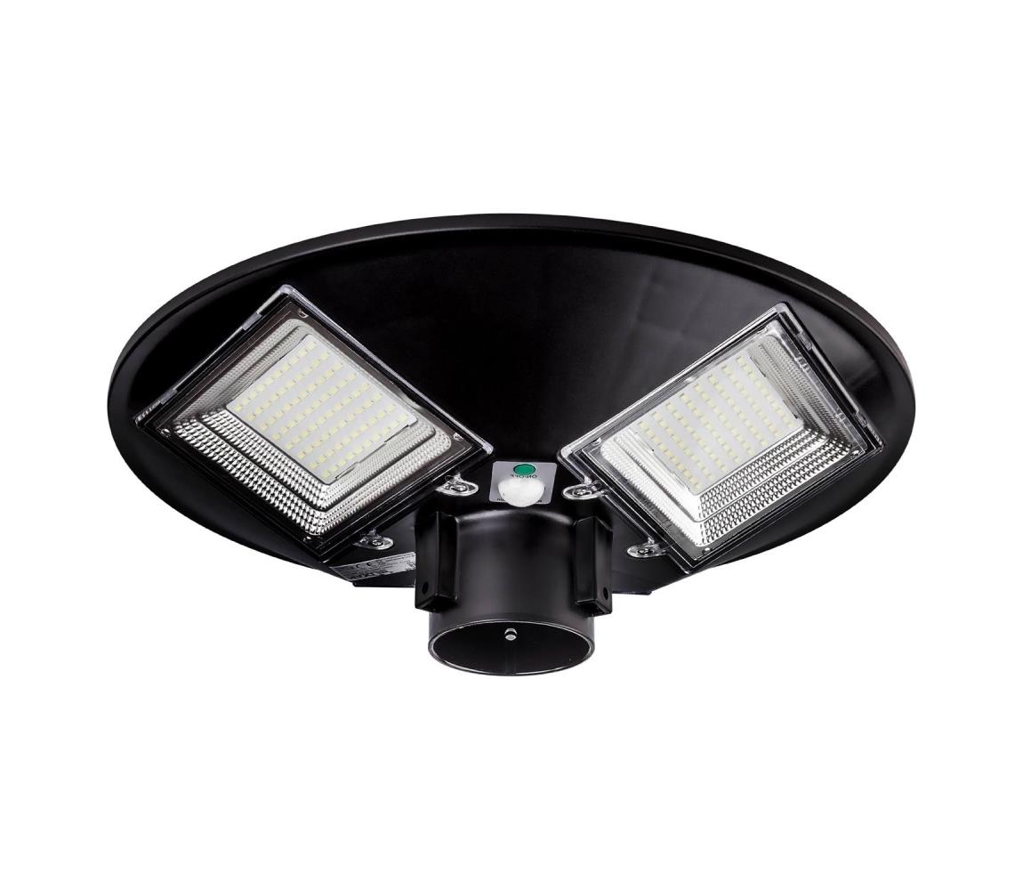 LED solárna pouličná lampa so senzorom LED/15W/6V 6500K IP65 čierna + diaľkové ovládanie 5903271845897