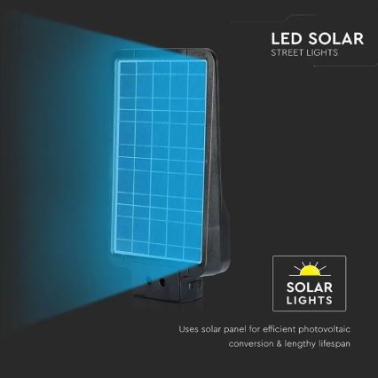 LED Solárna pouličná lampa so senzorom LED/15W/7,4V 4000K IP65 10800 mAh
