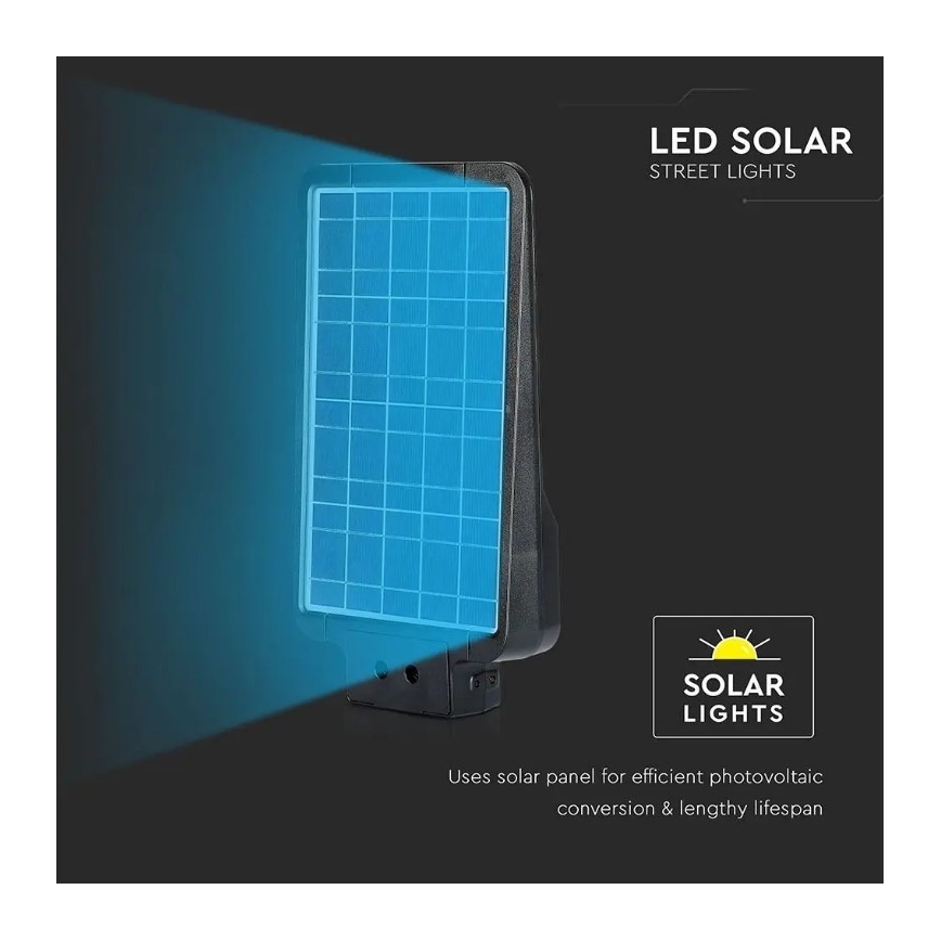 LED Solárna pouličná lampa so senzorom LED/15W/7,4V 4000K IP65 10800 mAh