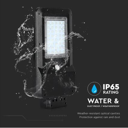 LED Solárna pouličná lampa so senzorom LED/15W/7,4V 4000K IP65 10800 mAh