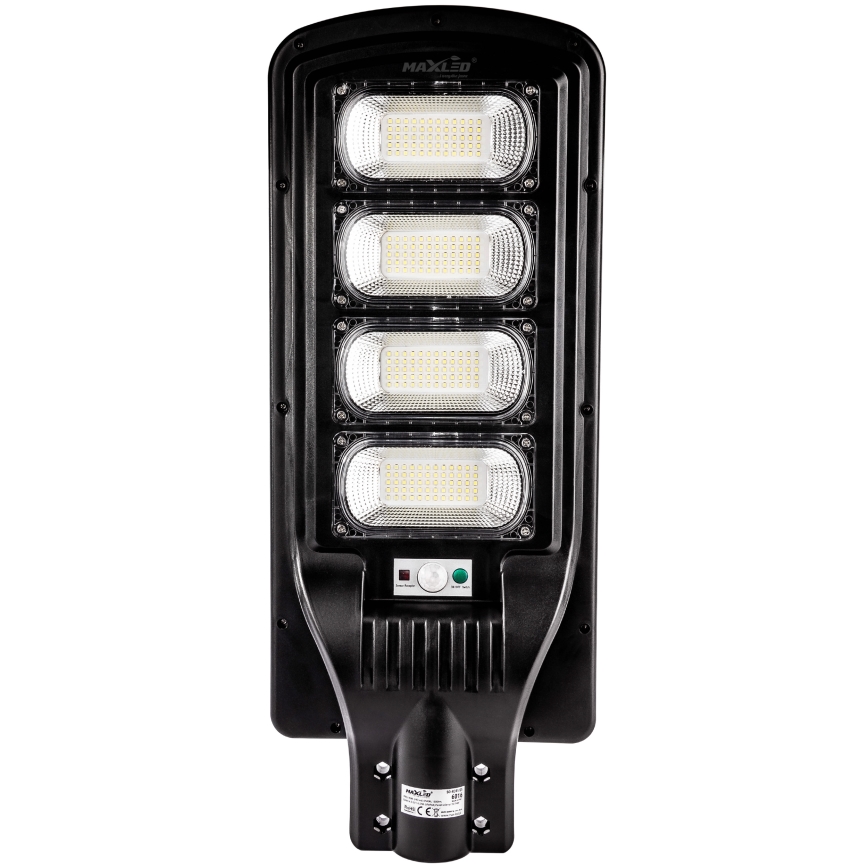 LED Stmievateľná solárna pouličná lampa so senzorom LED/240W/6V 6500K IP65 čierna + diaľkové ovládanie