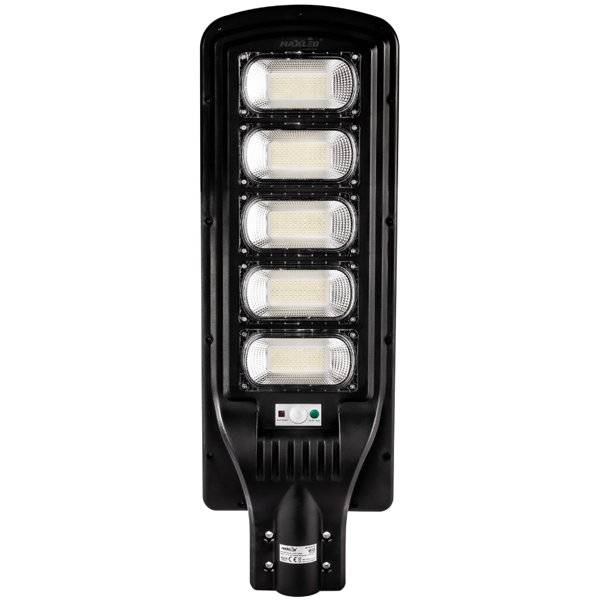LED Stmievateľná solárna pouličná lampa so senzorom LED/300W/6V 6500K IP65 čierna + diaľkové ovládanie