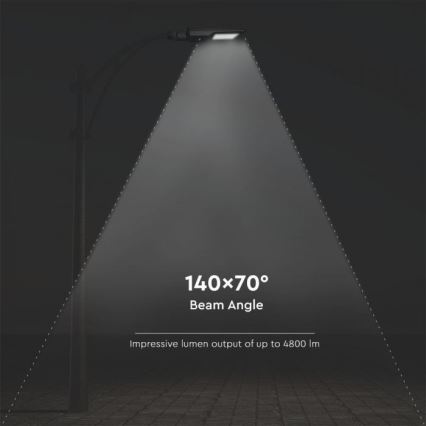 LED Solárna pouličná lampa so senzorom LED/40W/9,6V IP65 6000K 12000 mAh + diaľkové ovládanie