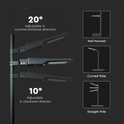 LED Solárna pouličná lampa so senzorom LED/40W/9,6V IP65 6000K 12000 mAh + diaľkové ovládanie