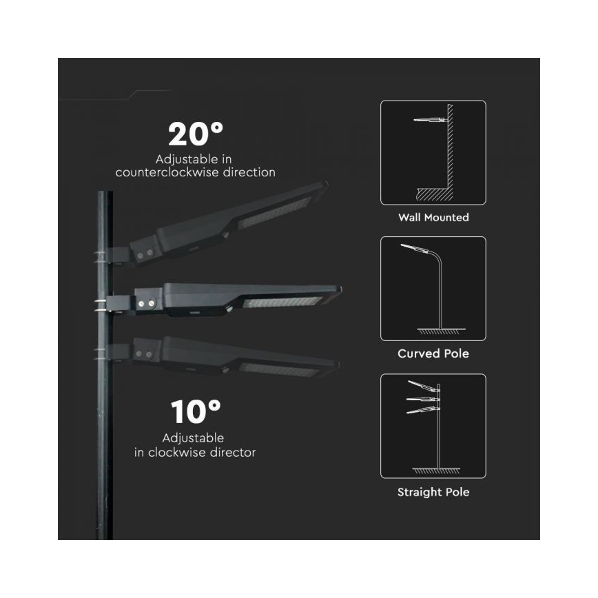 LED Solárna pouličná lampa so senzorom LED/40W/9,6V IP65 6000K 12000 mAh + diaľkové ovládanie