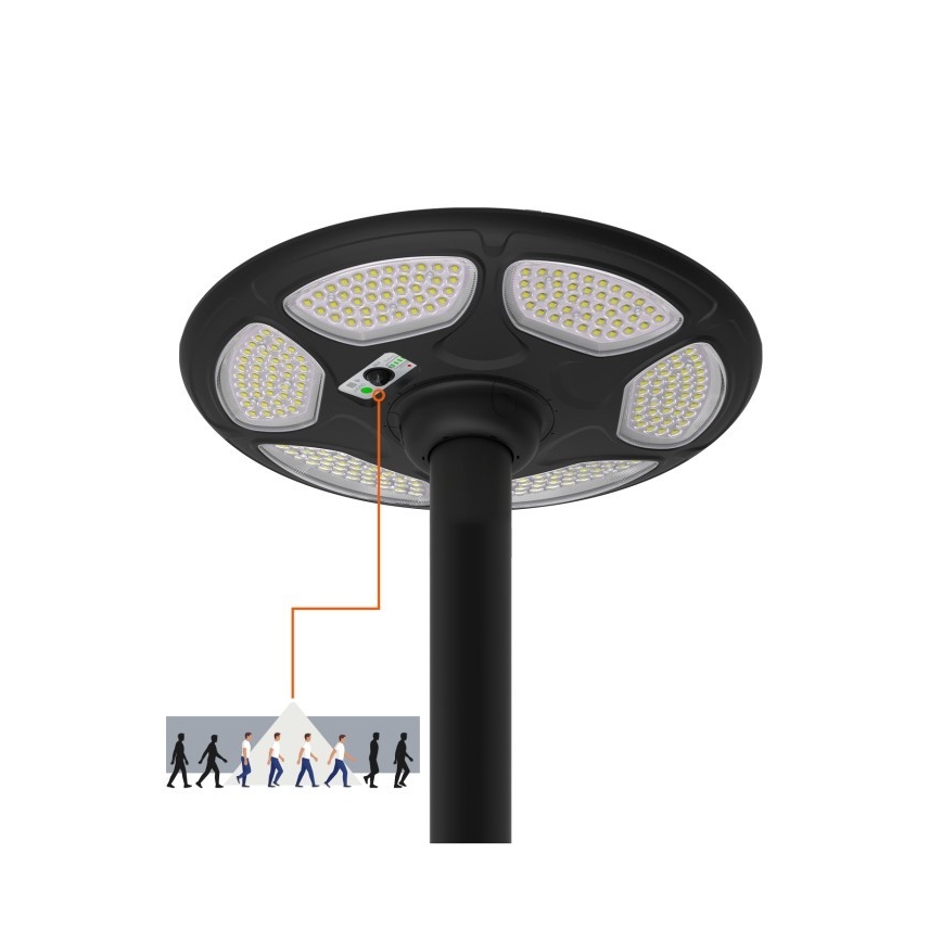 LED solárna pouličná lampa so senzorom SOLSUMI LED/25W/3,2V IP54 25000 mAh + diaľkové ovládanie