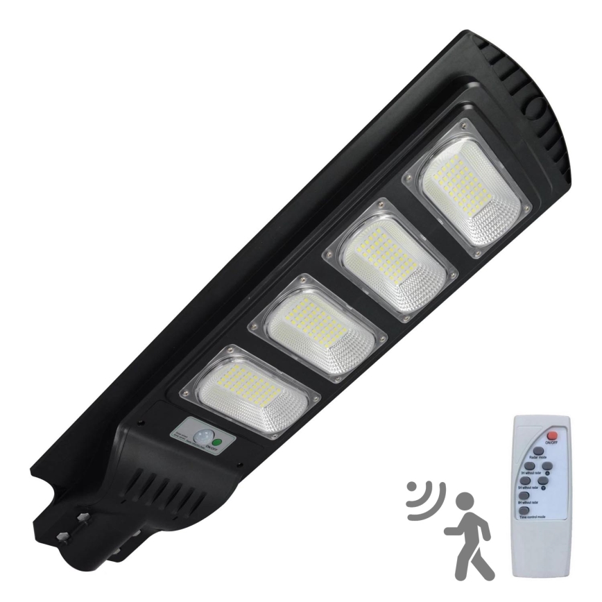 LED Solárna pouličná lampa so senzorom STREET LED/15W/3,2V 15000 mAh IP65 + diaľkové ovládanie