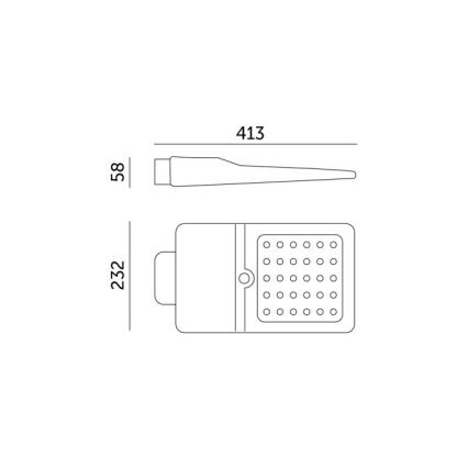 LED solárna pouličná lampa so senzorom STREET LED/15W/7,4V 4000K IP65 5400 mAh