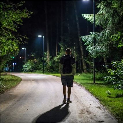 LED stmievateľná solárna pouličná lampa so senzorom URBI LED/11W/3,2V 6500K 15000 mAh IP54 + diaľkové ovládanie