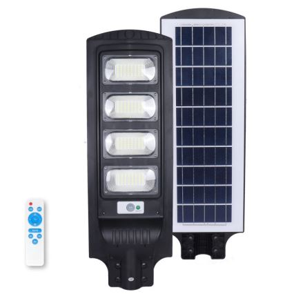 LED stmievateľná solárna pouličná lampa so senzorom URBI LED/11W/3,2V 6500K 15000 mAh IP54 + diaľkové ovládanie