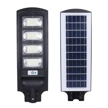 LED stmievateľná solárna pouličná lampa so senzorom URBI LED/11W/3,2V 6500K 15000 mAh IP54 + diaľkové ovládanie