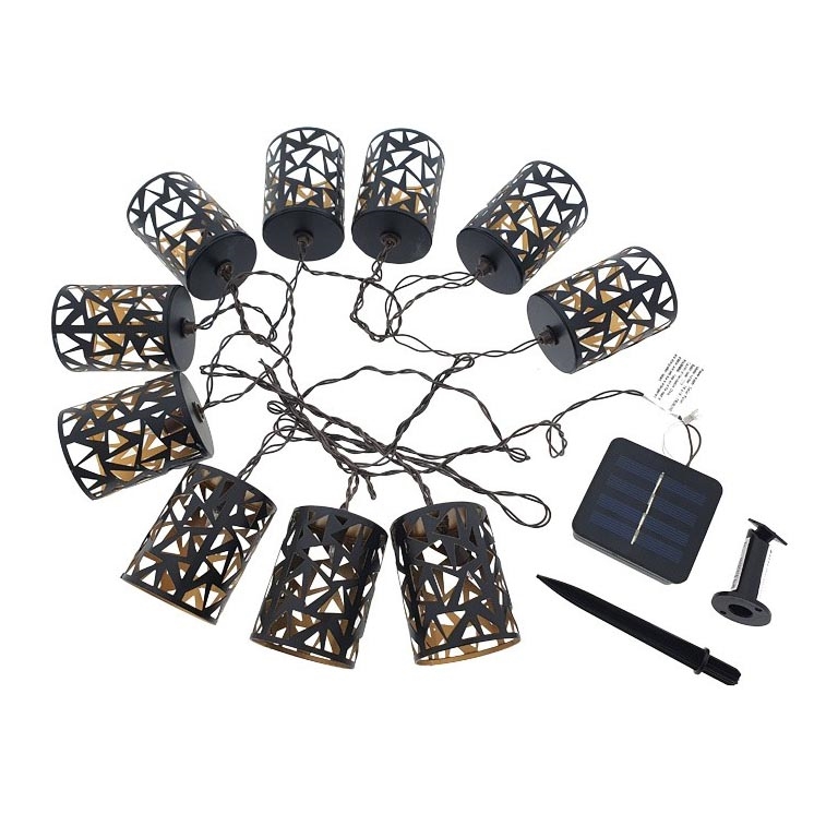 LED Solárna reťaz 10xE12/3,65m 600 mAh IP44 teplá biela