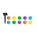 LED Solárna reťaz 10xLED/1,2V 3,7m 300mAh IP44 multicolor