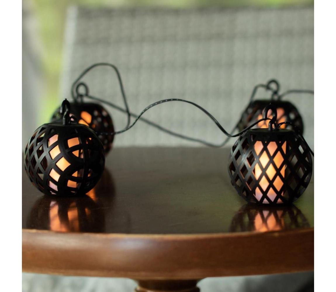 LED Solárna reťaz 60xLED/2m IP44