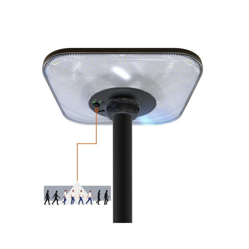 LED solárna pouličná lampa so senzorom SOLSUMI LED/25W/3,2V 3000/4000/6500K IP54 24000 mAh + diaľkové ovládanie