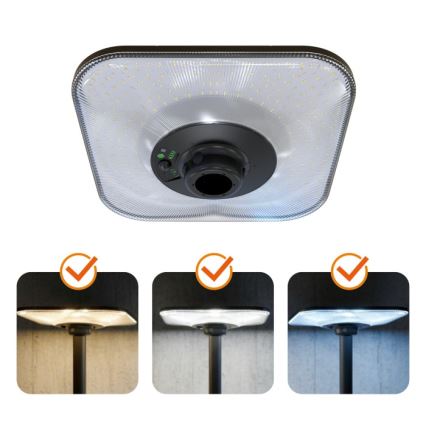 LED solárna pouličná lampa so senzorom SOLSUMI LED/25W/3,2V 3000/4000/6500K IP54 24000 mAh + diaľkové ovládanie