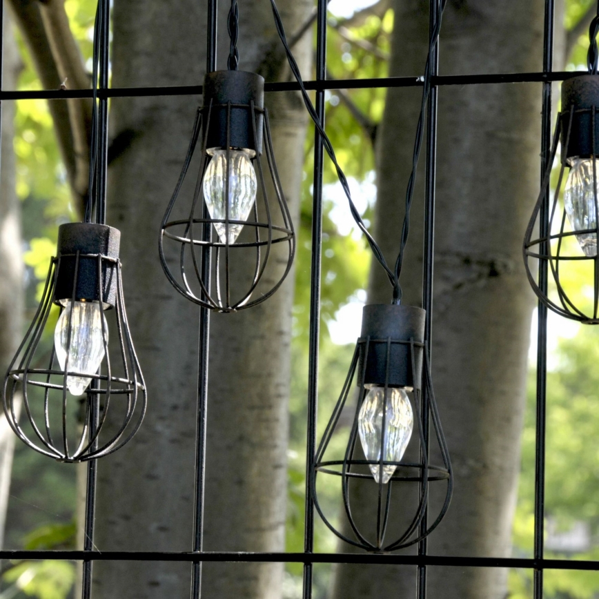 LED Solárna vonkajší reťaz 10xLED/1,2V 300 mAh 3,8 m IP44