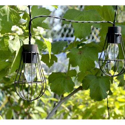 LED Solárna vonkajší reťaz 10xLED/1,2V 300 mAh 3,8 m IP44