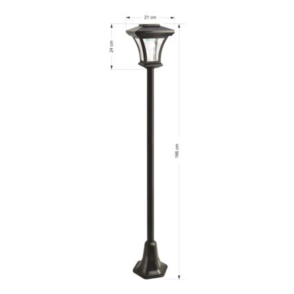 LED Solárna vonkajšia lampa LED/1,2V IP44 čierna