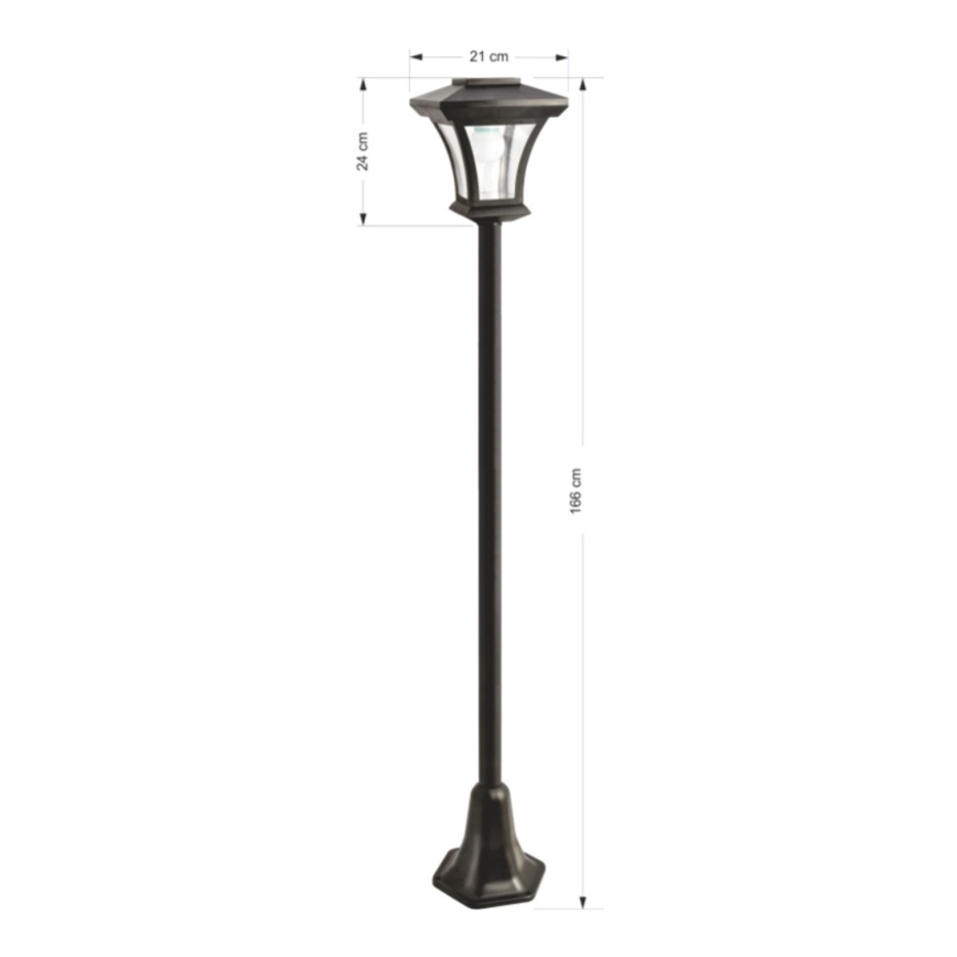 LED Solárna vonkajšia lampa LED/1,2V IP44 čierna