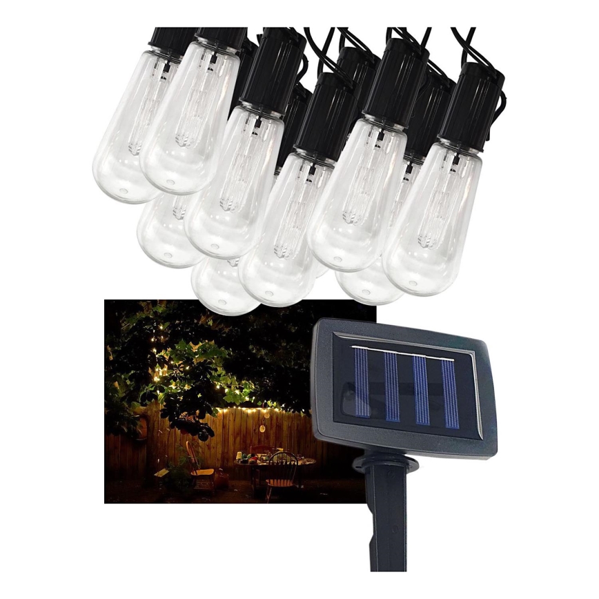 LED Solárna vonkajšia reťaz 10xLED/1,2V 300 mAh 2,2 m IP44