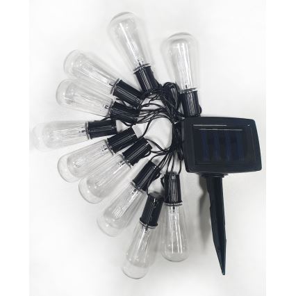 LED Solárna vonkajšia reťaz 10xLED/1,2V 300 mAh 2,2 m IP44
