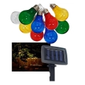 LED Solárna vonkajšia reťaz 10xLED/1,2V 300 mAh 2,2 m IP44 multicolor