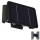 LED Solárne nástenné svietidlo 4xLED/1,5W/3,7V 1500 mAh IP54 čierna