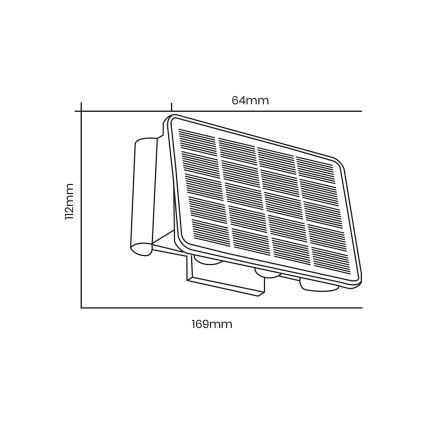 LED Solárne nástenné svietidlo ALF LED/4W/1300 mAh 3000K IP54 čierna