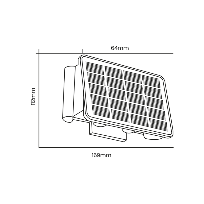 LED Solárne nástenné svietidlo ALF LED/4W/1300 mAh 3000K IP54 čierna