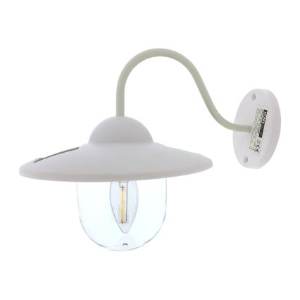 LED Solárne nástenné svietidlo LED/0,5W/1,2V IP44 biela