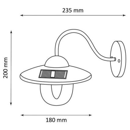 LED Solárne nástenné svietidlo LED/0,5W/1,2V IP44 biela