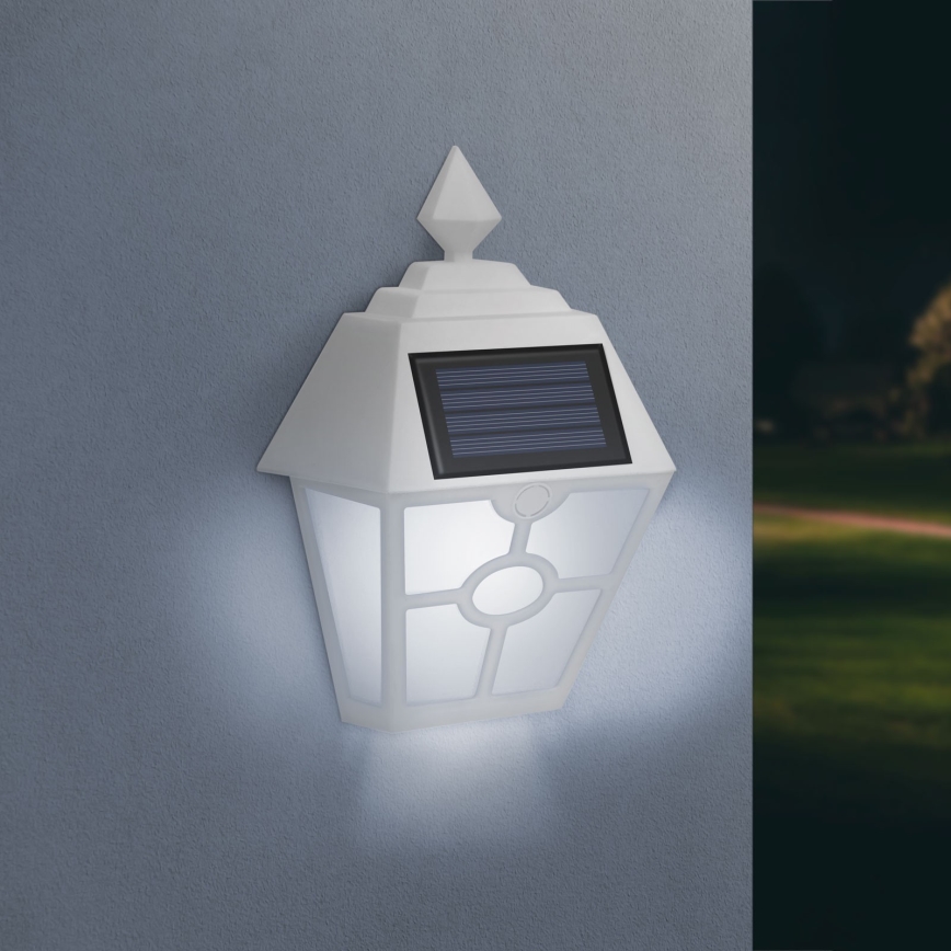 LED Solárne nástenné svietidlo LED/1,2V 600mAh IP44 biela