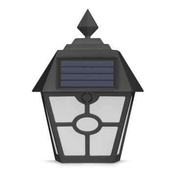 LED Solárne nástenné svietidlo LED/1,2V 600mAh IP44 čierna