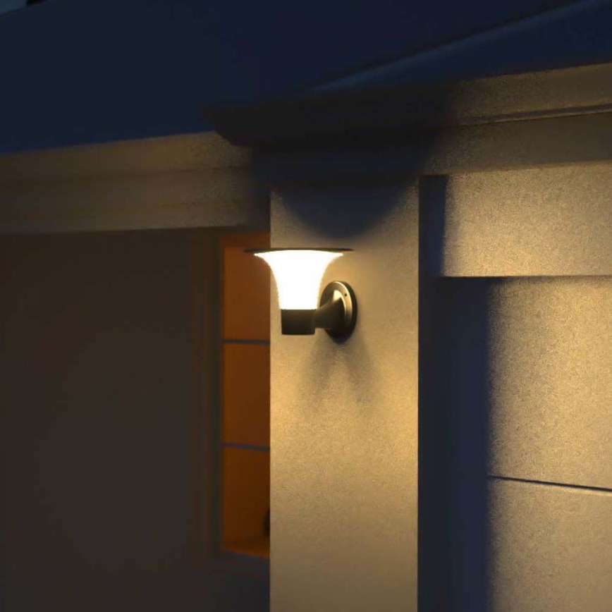 LED Solárne nástenné svietidlo so senzorom LED/15W/3,2V 4000K/6000K IP65 6000 mAh