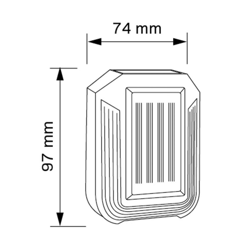 LED Solárne nástenné svietidlo LUCE LED/1,2V IP44