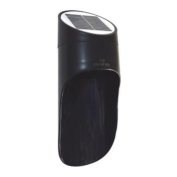 LED Solárne nástenné svietidlo PALESA LED/1W/3,7V IP65 1800 mAh čierna