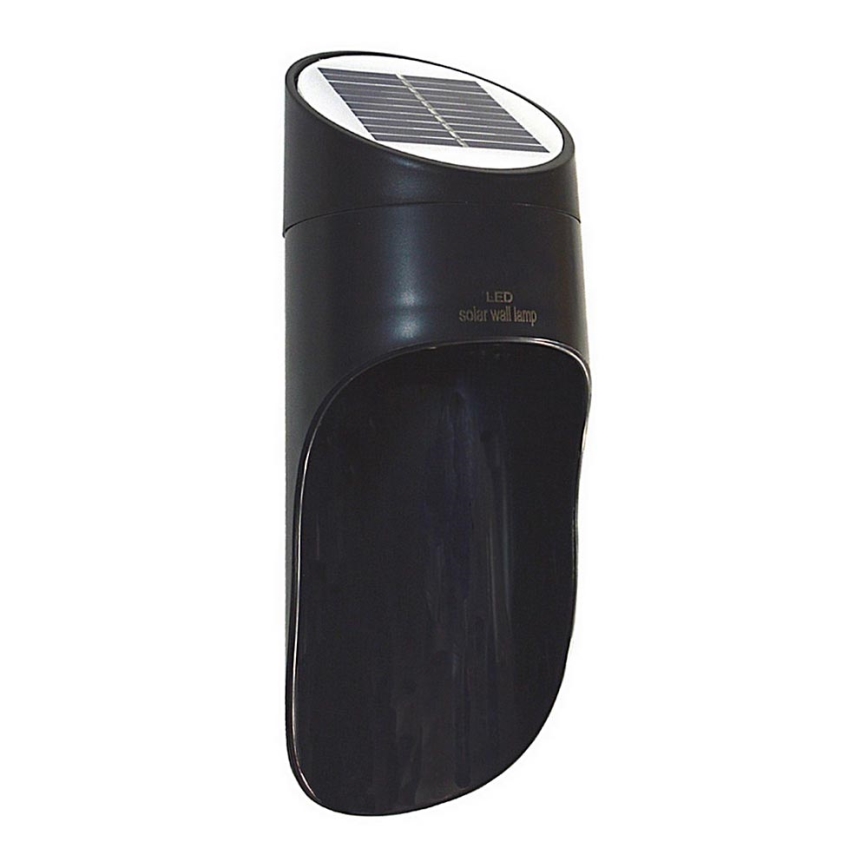 LED Solárne nástenné svietidlo PALESA LED/1W/3,7V IP65 1800 mAh čierna