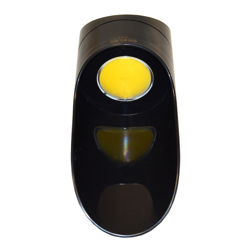 LED Solárne nástenné svietidlo PALESA LED/1W/3,7V IP65 1800 mAh čierna