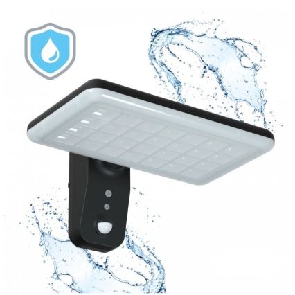 LED solárne nástenné svietidlo so senzorom PHOENIX LED/15W/3,2V 3000/4000K IP65 6000 mAh