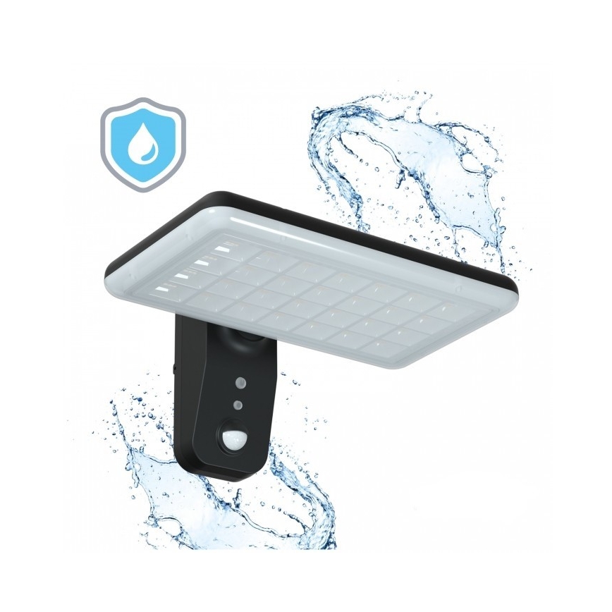 LED solárne nástenné svietidlo so senzorom PHOENIX LED/15W/3,2V 3000/4000K IP65 6000 mAh