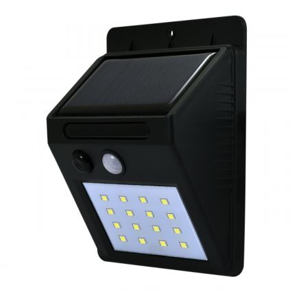 LED Solárne nástenné svietidlo so senzorom LED/2,2W/3,7V 2200 mAh IP44
