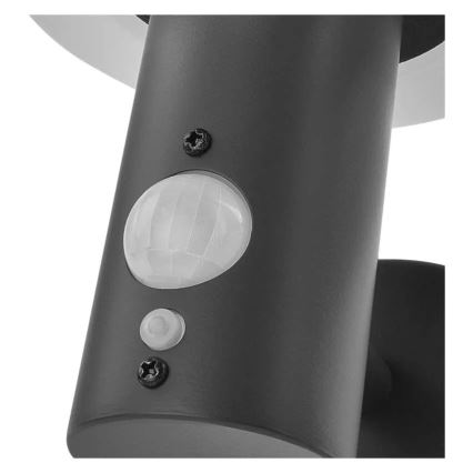 LED solárne nástenné svietidlo so senzorom LED/2W/3,7V 1200 mAh IP44