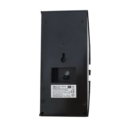 LED solárne nástenné svietidlo so senzorom LED/3,7V 500 mAh IP44 čierne